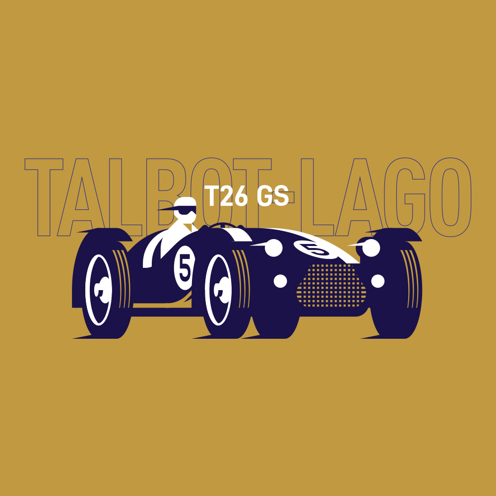 illustration des voitures iconiques des 24 Heures du Mans, course d'endurance automobile, Talbot Lago T26 GS