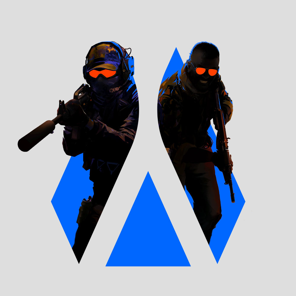 Identité de marque de Atrivm. Déclinaison logo visuel Counter Strike 2, Valorant.