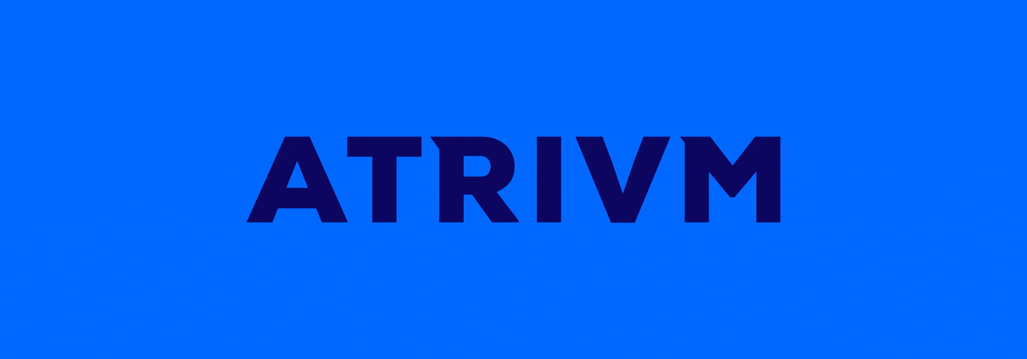 Identité de marque de Atrivm. Logotype motion design.