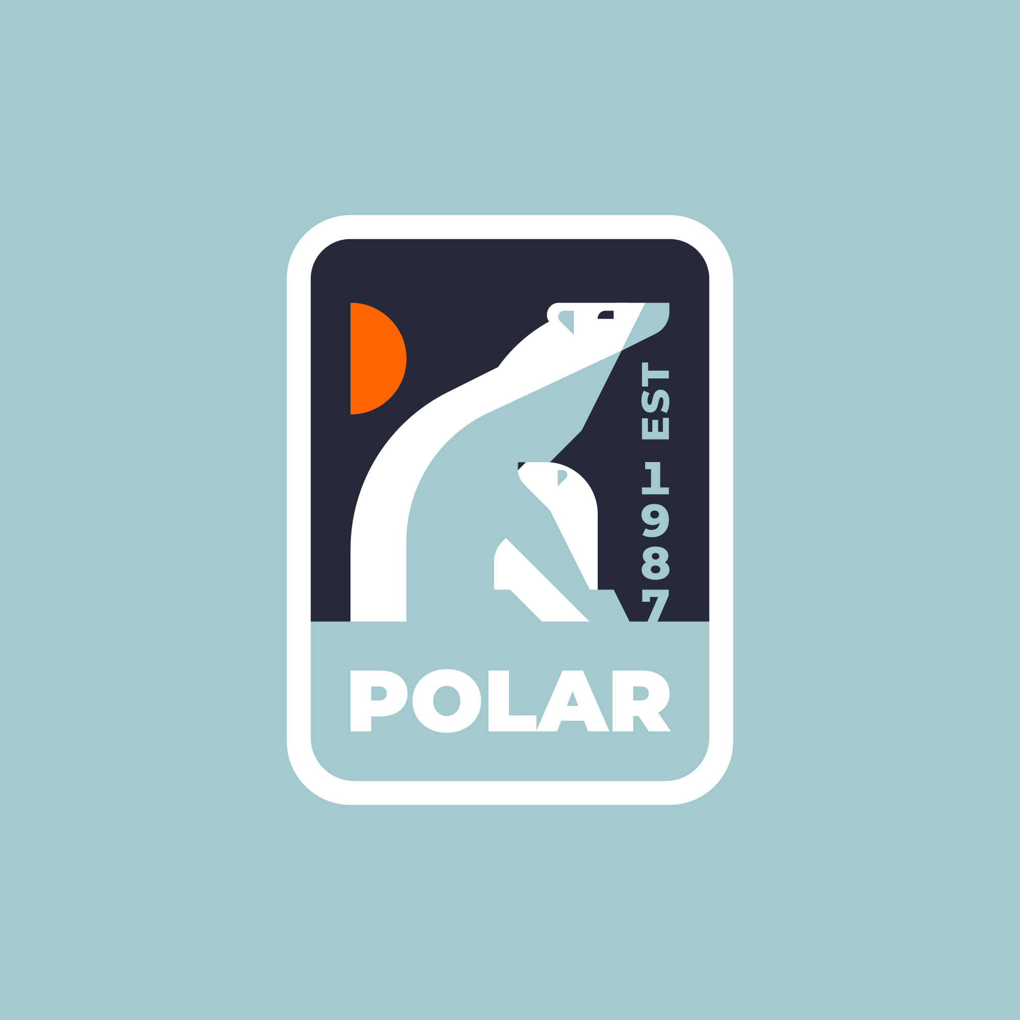 Logotype 'Polar' - Mettant en avant l'icône emblématique de l'Antarctique, l'ours polaire.