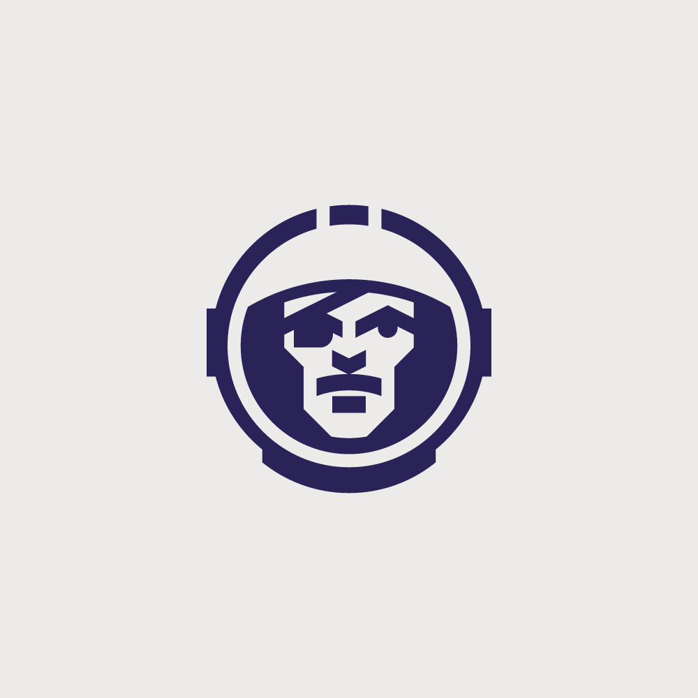 Logo de l'astronaute / Cosmonaute, pirate de l'espace.