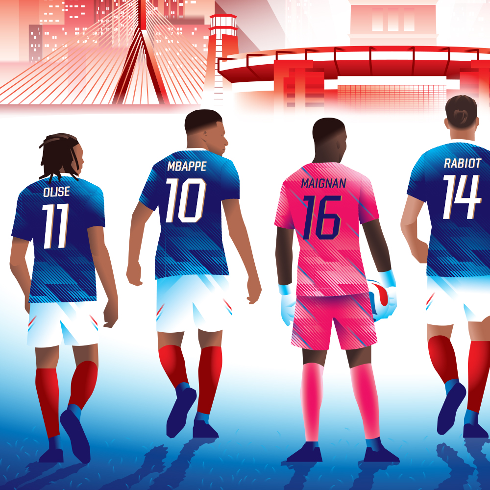Illustration pour l'Afficheur Français et la Fédération Française de Football Illustration pour l'Afficheur Français et la Fédération Française de Football