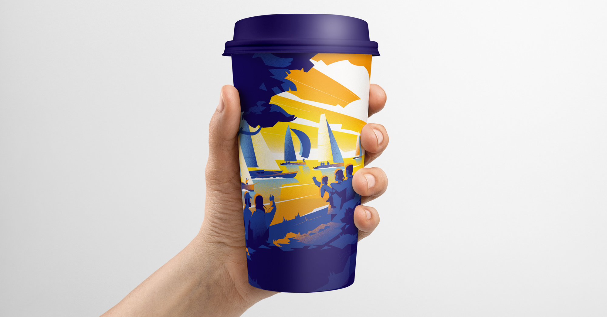 Illustration de l'affiche du Spi Ouest France 2024, mettant en avant la course de voile emblématique.